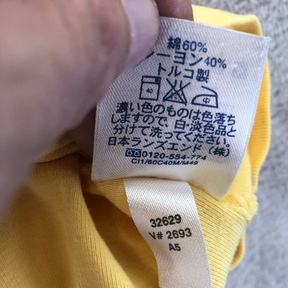 Lands End Womens Sweater Size XL Yellow 3/4 Sleeve Casual Top Pullover Knit - Picture 8 of 10